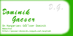 dominik gacser business card